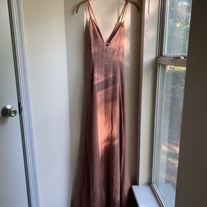 Lulu’s Striped Criss-Cross Open Back Maxi